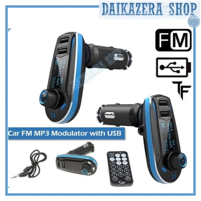 Car FM MP3 Modulator with USB Charger 2.1A for Smartphone