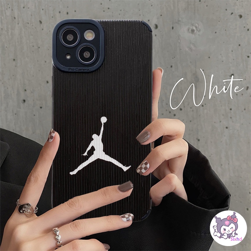 IPHONE Pasangan Basket Hitam Putih Sederhana Kompatibel Untuk Iphone14 13 12 11 Pro Max SE 2020 X Xr Xs Max8 7 Plus Perlindungan Shockproof Casing Ponsel Sarung Silicon Lembut XJJJJ