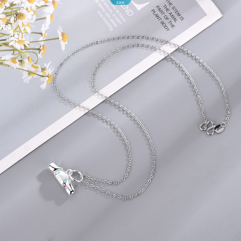 Sanrio Cinnamoroll Lem Drop Liontin Kalung Gadis Niche Desain Hadiah Rantai Liontin Aksesoris Wanita Anak Hadiah [ZK]