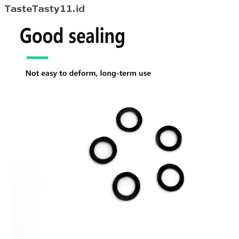 Tastetasty 100-Pack Rubber O-Rings, Black, Untuk Memancing Gigit Al, Joran Pancing, Batang.