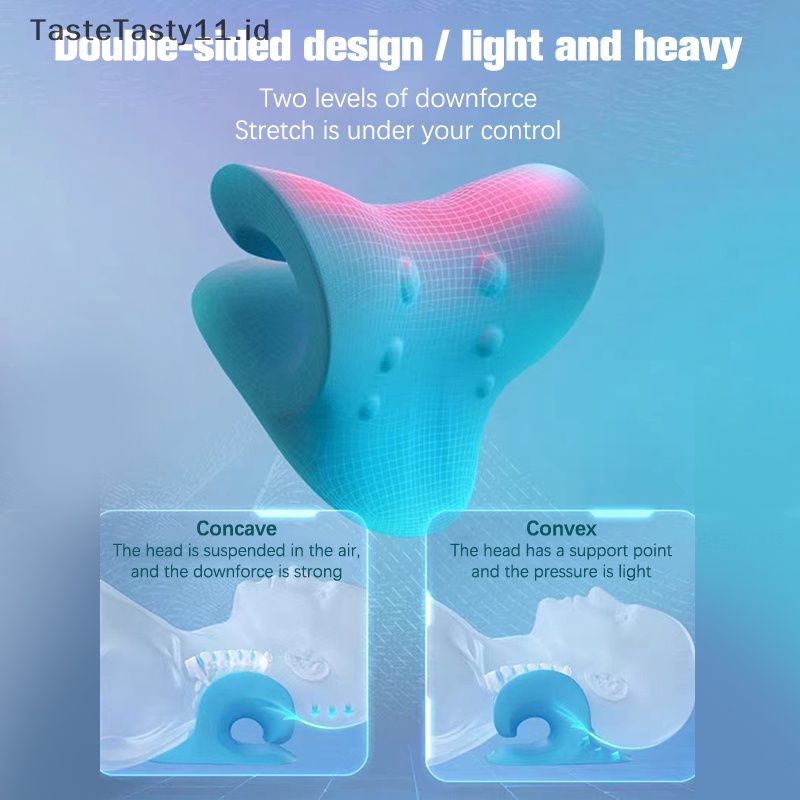 Tastetasty Neck Shoulder Stretcher Relr Cervical Chiropractic Traction Device Pillow.