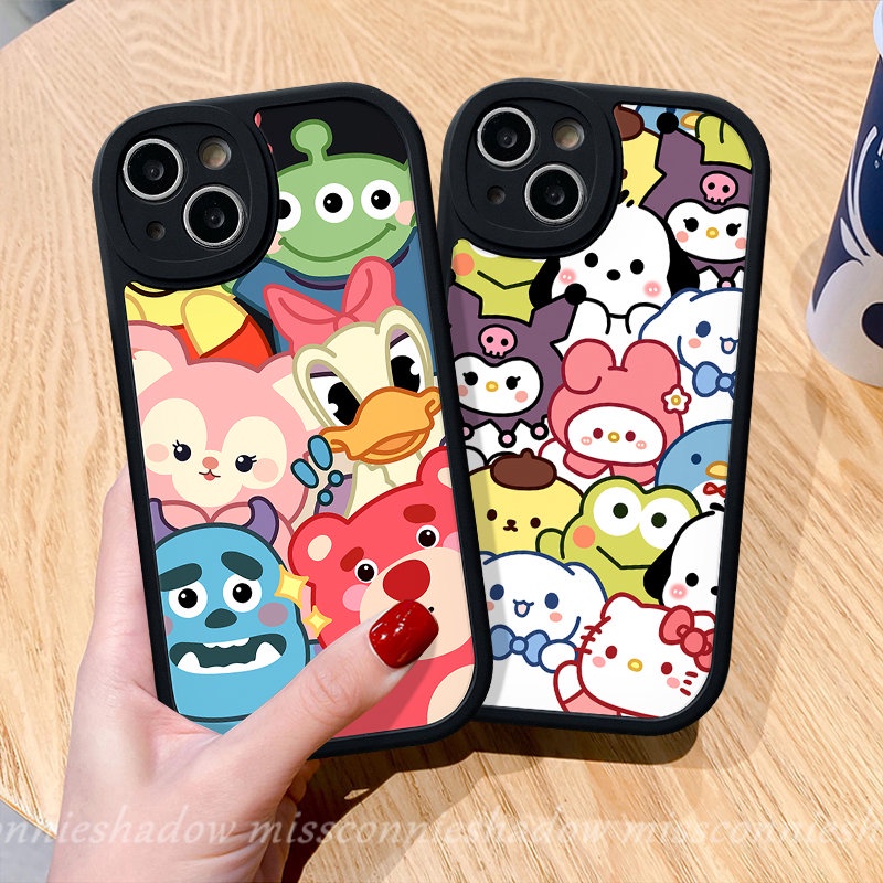 IPHONE Case Kartun Disney Donald Duck Kompatibel Untuk Iphone14 13 12 Pro Max 11 Pro Max X7 8 6 6s Plus 7Plus XR XS Max SE 2020 Toy Story Lucu Strawberry Bear Manyo Soft Tpu Phone Cover