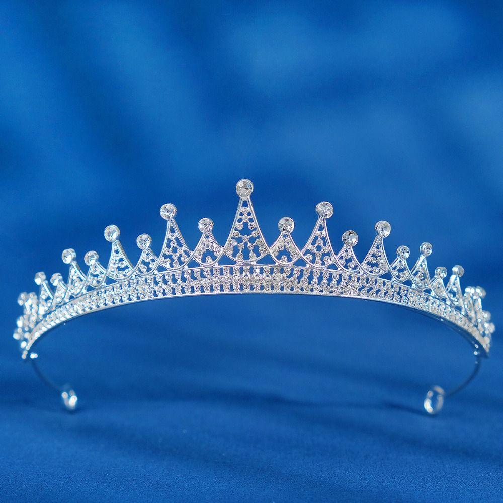 Needway   Baroque Kristal Tiara Temperamen Retro Gadis Hadiah Aksesoris Rambut Perhiasan Rambut Alloy Bar Mitzvah Mahkota