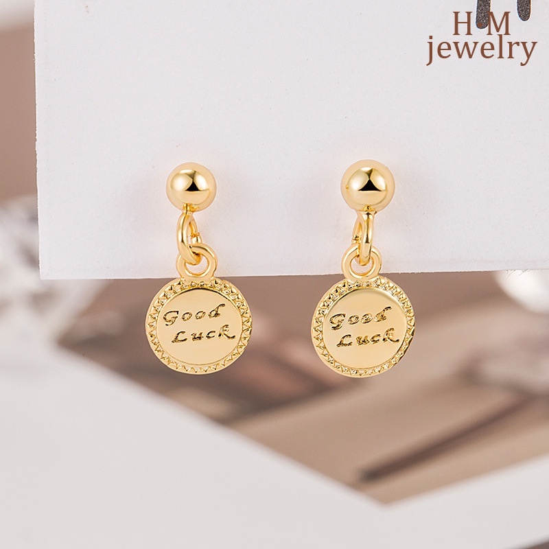 S925 Perak Good Luck Stud Earrings High Sense 2023an Anting Temperamen Mewah Ringan Baru