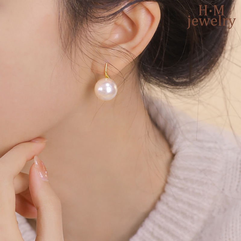 Anting Mutiara Bermutu Tinggi Mewah Ringan Perak S9252023Baru