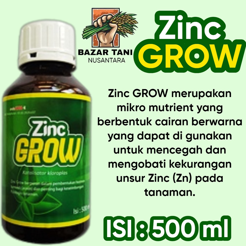 ( BTN ) Obat Padi Zinc Grow 500 mlCair Obat Hama Padi Obat Pertanian Padi Mutiara Zink Obat Daun Pad