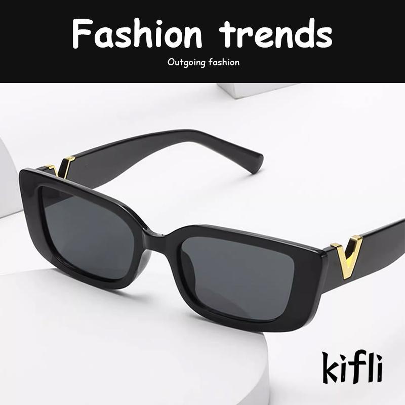 [KD] Wanita High-end Sense Sunglasses Musim Panas Sisi Laut Ultraviolet-Bukti Kacamata