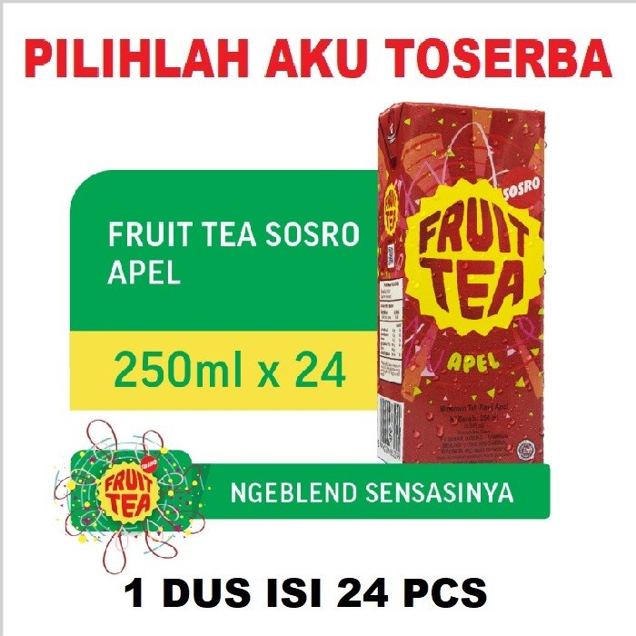 

Fruit Tea Sosro APEL Kotak 250 ml - ( HARGA 1 DUS ISI 24 )