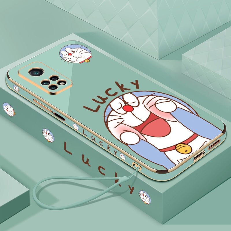Casing for Vivo V11 V15 Z1 Pro V17 V20 SE V23 V23e V25 V21s X21s Y75 4G 5G Lovely Doraemon Rubber Ph