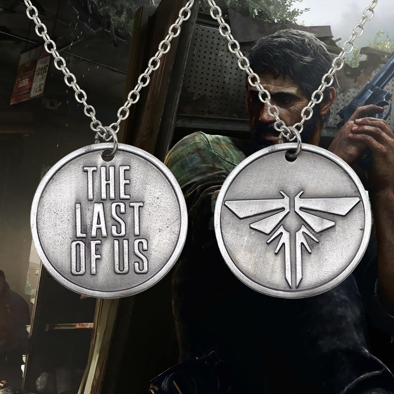 Hot Game The Last Of Us 2kalung Pria Wanita Firefly Logo Huruf Dogtag Joel Ellie Tess Liontin Vintage Retro Perhiasan