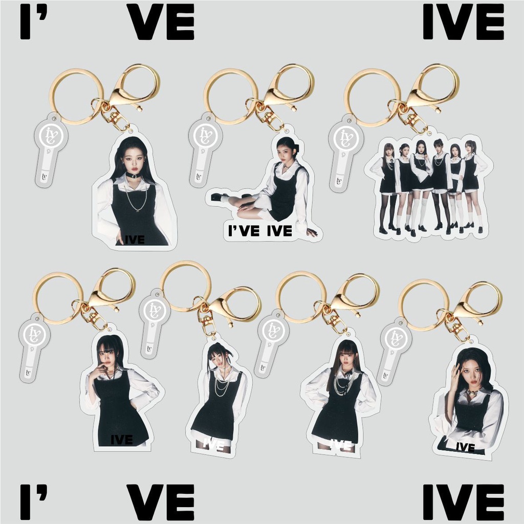 1pc IVE Album I'VE Acrylic Gantungan Kunci Piyama Key Ring Gantung MINIVE