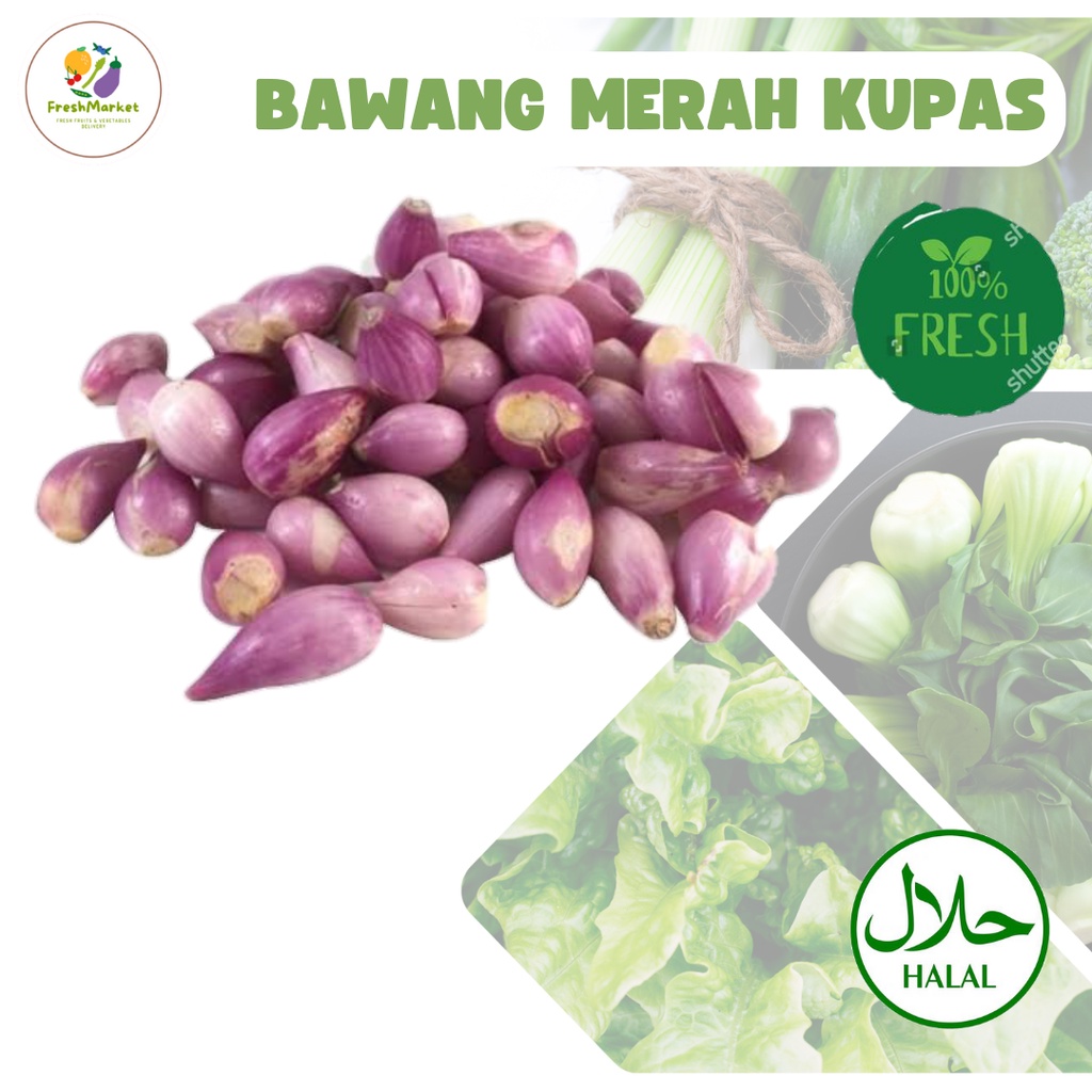 

Bawang Merah Brebes Kupas Segar 250 Gram Freshmarketlampung