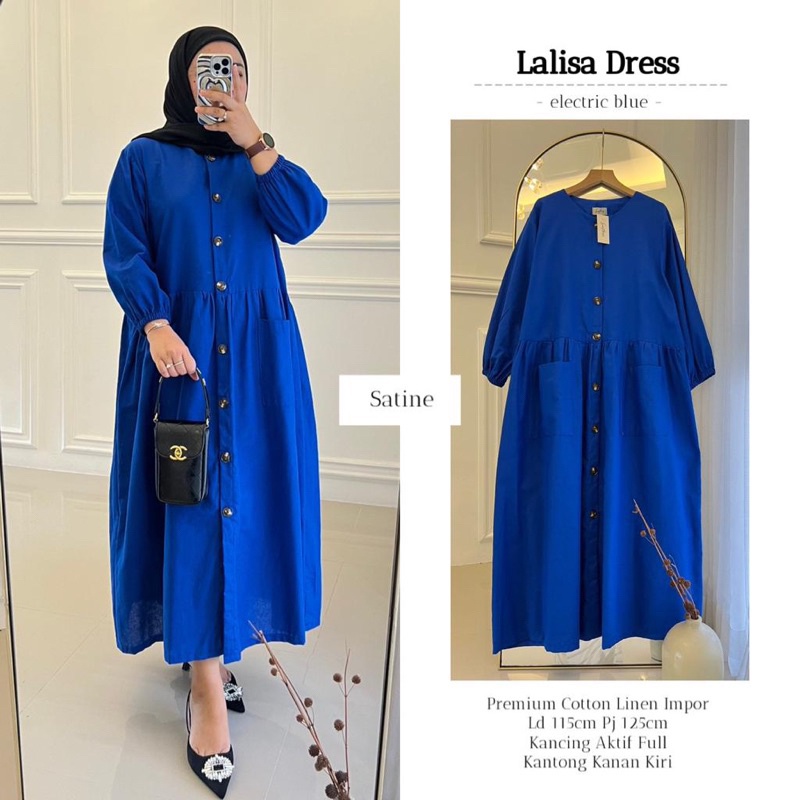 LALISA DRESS ORI SATINE | Ld115 Premium Cotton Linen Impor