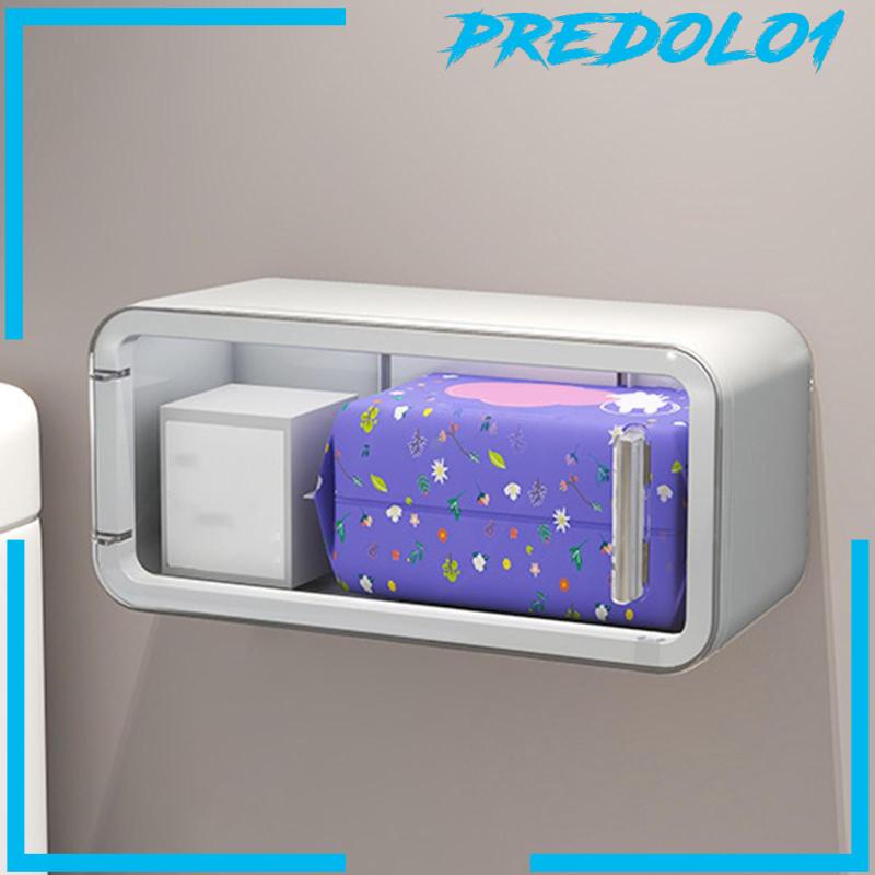 [Predolo1] Kotak Penyimpanan Handuk Muka Transparan Tissue Box Cover Untuk Kamar Tidur Meja Kantor