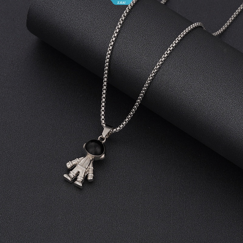 2023terbaru Minimalis Punk Baja Titanium Hip Hop Huruf Persegi Panjang Bulat Liontin Logam Kalung Untuk Wanita Pria Pasangan [ZK]