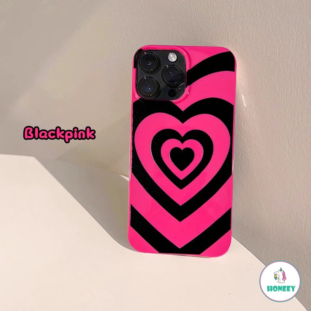 IPHONE Casing Ponsel Gradiasi Pink Love Heart Untuk Iphone14 13 12 11 Pro Max XS X XR 7 8 Plus Cover Pelindung Bumper Silikon Lembut