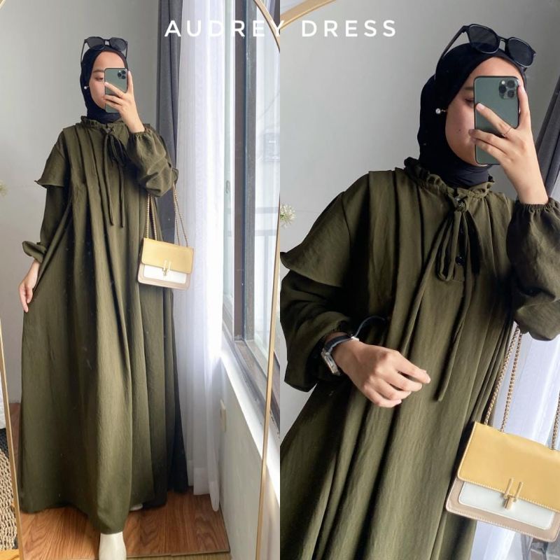 𝐏𝐆𝐌𝐓 • AUDREY DRESS CRINKLE AIRFLOW GAMIS WANITA