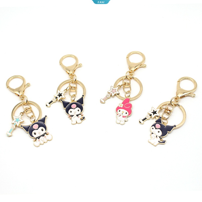 2023new Cute Sanrio Kulomi My Melody Metal Keychain Aksesoris Liontin Kunci Mobil Hadiah Untuk Teman Dan Pacar [ZK]