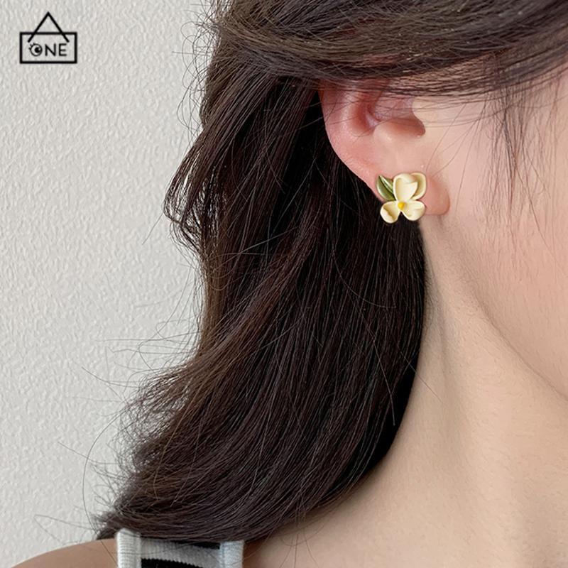 COD❤️Anting bunga gardenia Simple Untuk Wanita Gaya Korea-A.one