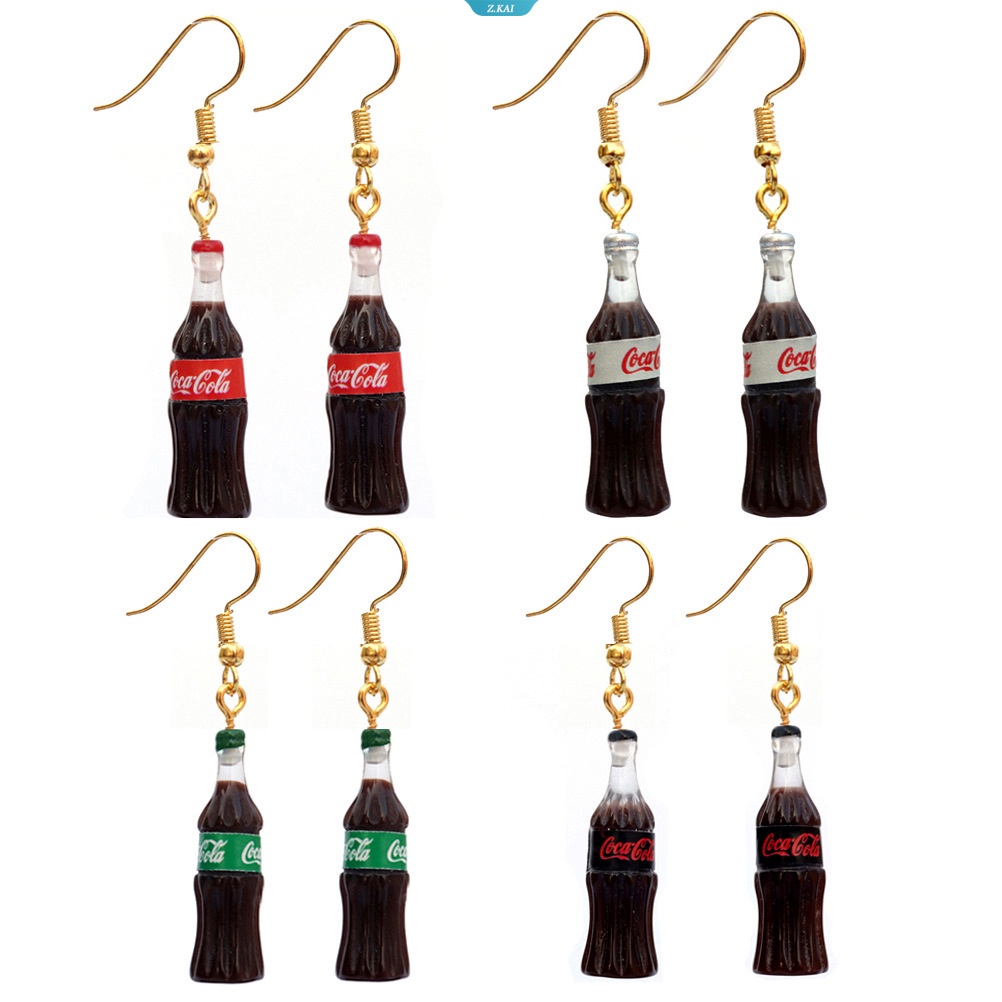 3d Botol Coke Resin Liontin Anting Lucu Simulasi Botol Liontin Anting Untuk Wanita Pesta Fashion Perhiasan [ZK]