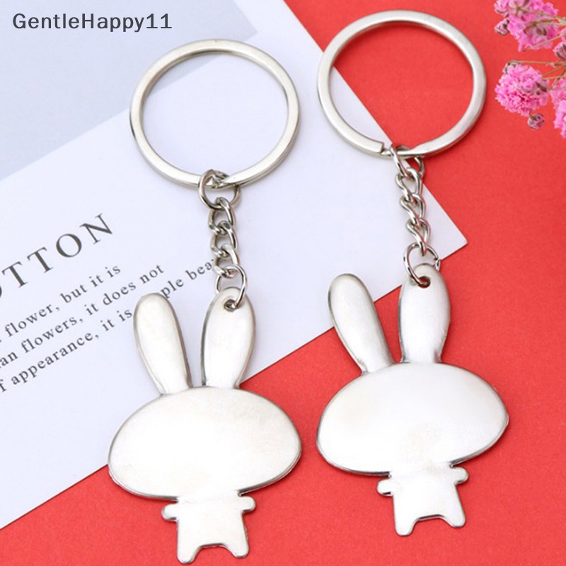 Gentlehappy 2023gantungan Kunci Kelinci Tas Mobil Gantungan Kunci Pesona Tas couple Liontin Keyring Hadiah id