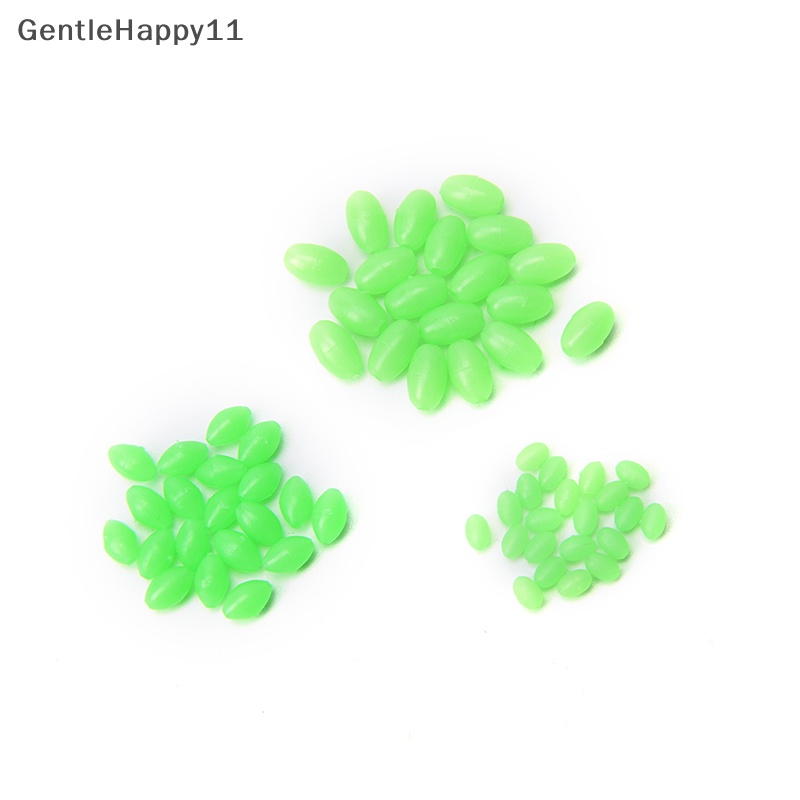 Gentlehappy 100X Glow Beads Rigs Membuat Manik-Manik Memancing Bercahaya Lembut Berbentuk Oval 5mm/8mm/10mm id