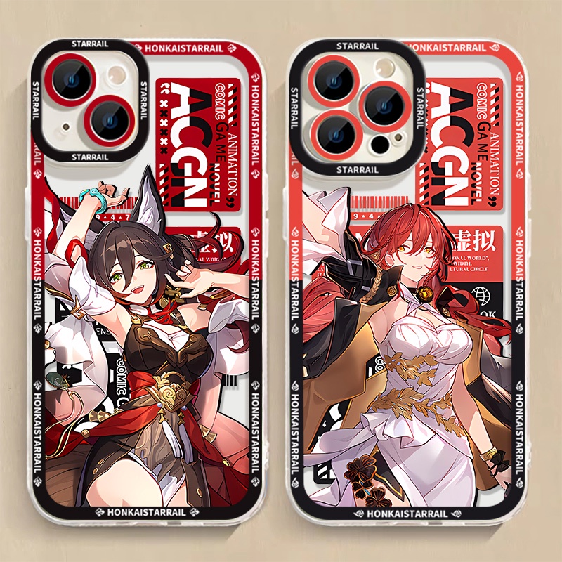 IPHONE Honkai Star Rail Himeko Soft Case Kompatibel Untuk Iphone11 14 13 12 Pro Max XS XR X8 7 6S Plus Casing Ponsel Tingyun Mini Transparan TPU Silikon Shockproof Cover