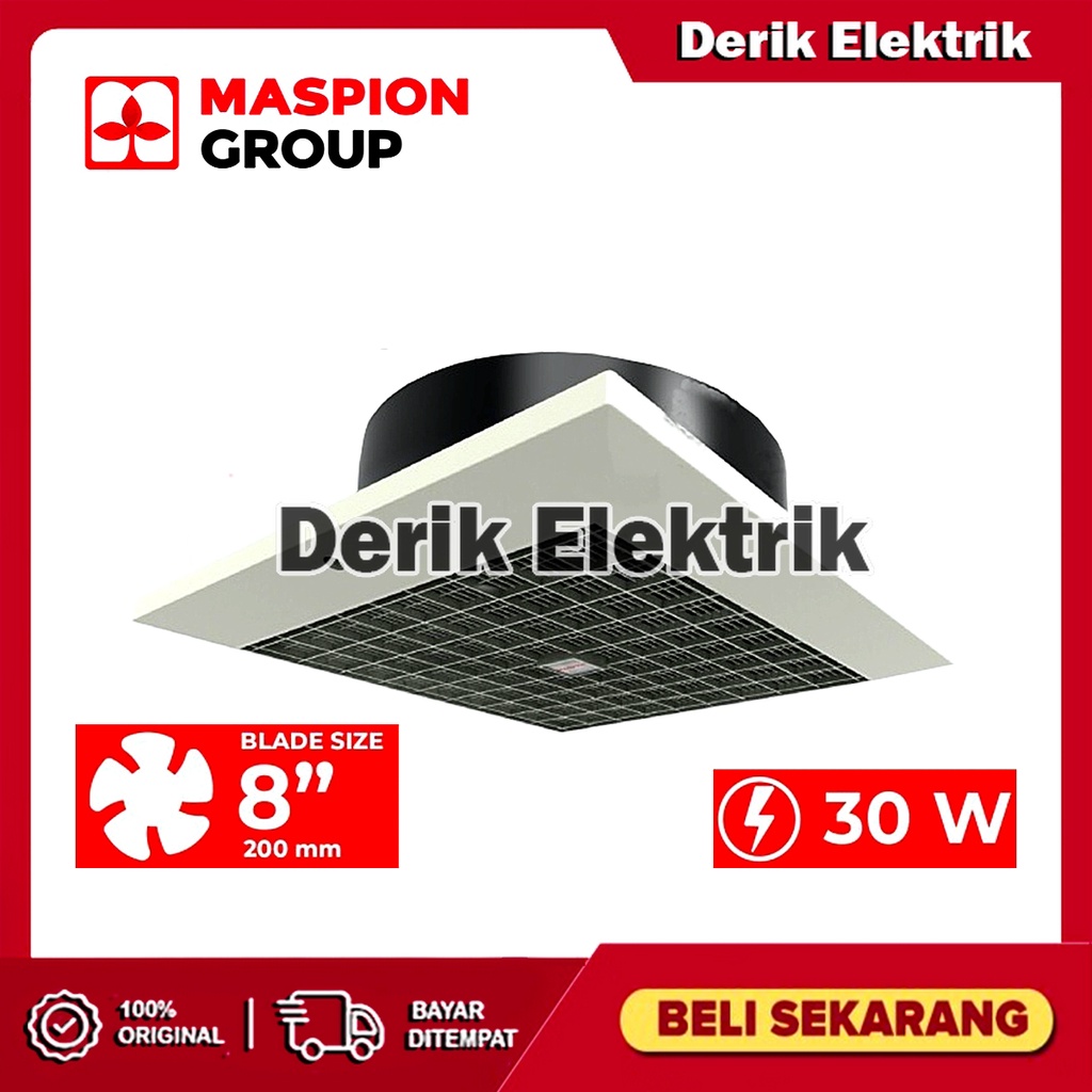 MASPION EXHAUST FAN / HEXOS PLAFON CEF20 / CEF-20 / CEF 20 (8 INCH) GARANSI RESMI