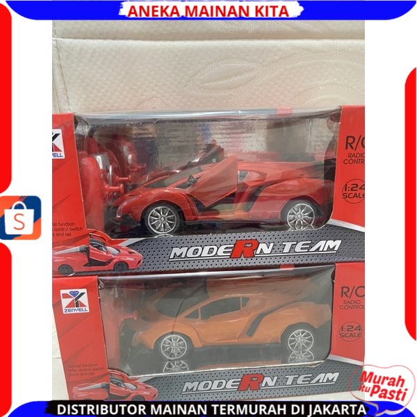 Mainan Anak Mobil Remote Control Sport Car Buka Pintu Balap Racing Berlampu Racing