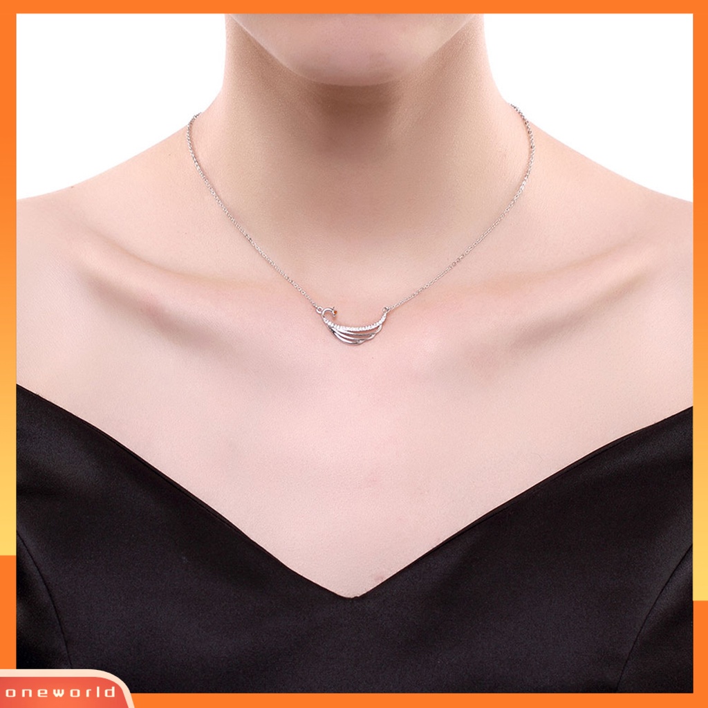 [ONE] Kalung Klavikula Merak-Hias Berlian Imitasi Populer Klasik Peacock Collarbone Jewelry Necklace Untuk Perjamuan