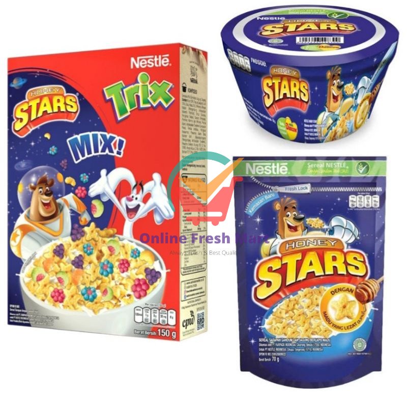 

Limited edition Nestle Honey Stars Mix Trix sereal jagung breakfast