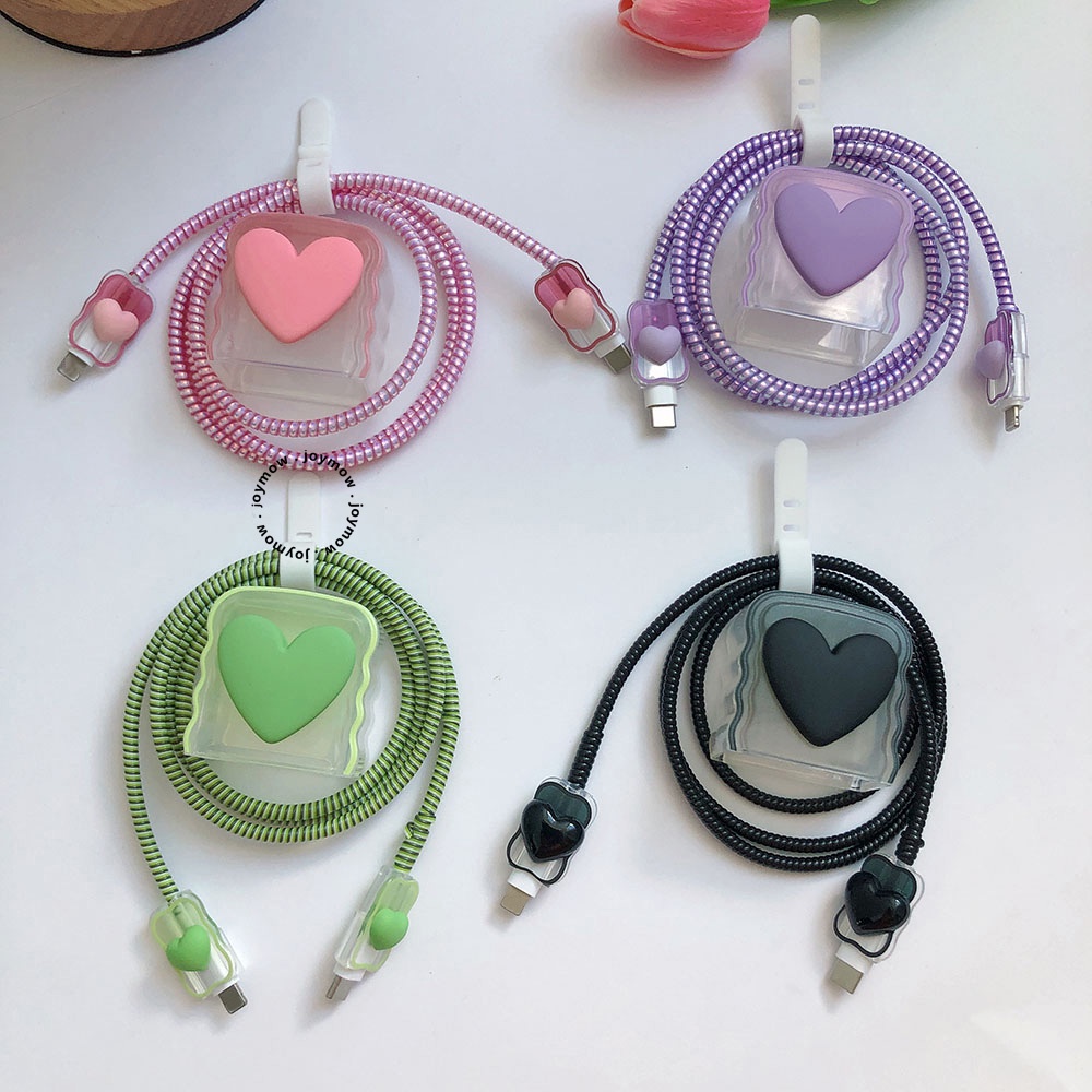 Set Casing Charger Love Heart Untuk Charger lPhone 20W/18W Untuk lp11 /12 /13 /14pro Max