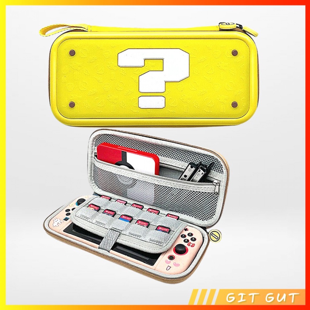 Nintendo Switch Super Mario Question Box Case Bag Tas Pouch Storage