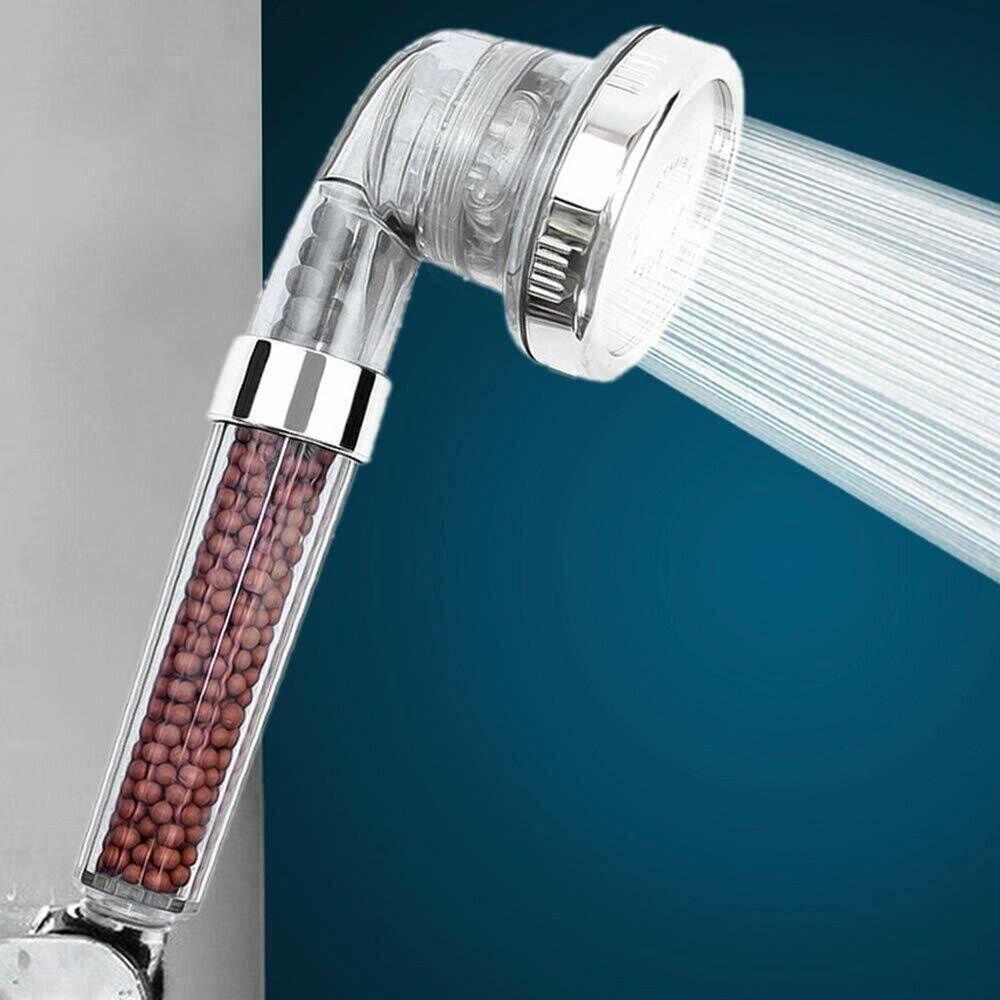 Populer Kepala Shower Mandi Adjustable Laser Ionik Batu Arus Tekanan Turbo Tinggi