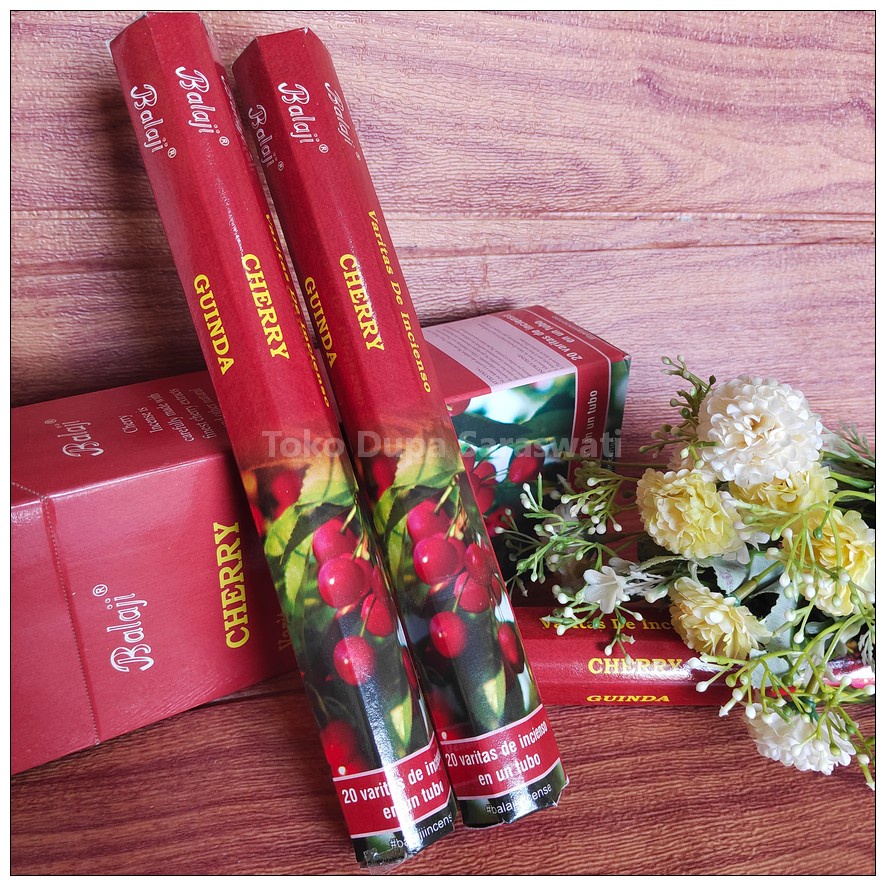 Hio Dupa Wangi Aromaterapi Buah Ceri Hexagonal Isi 20 Stik Balaji