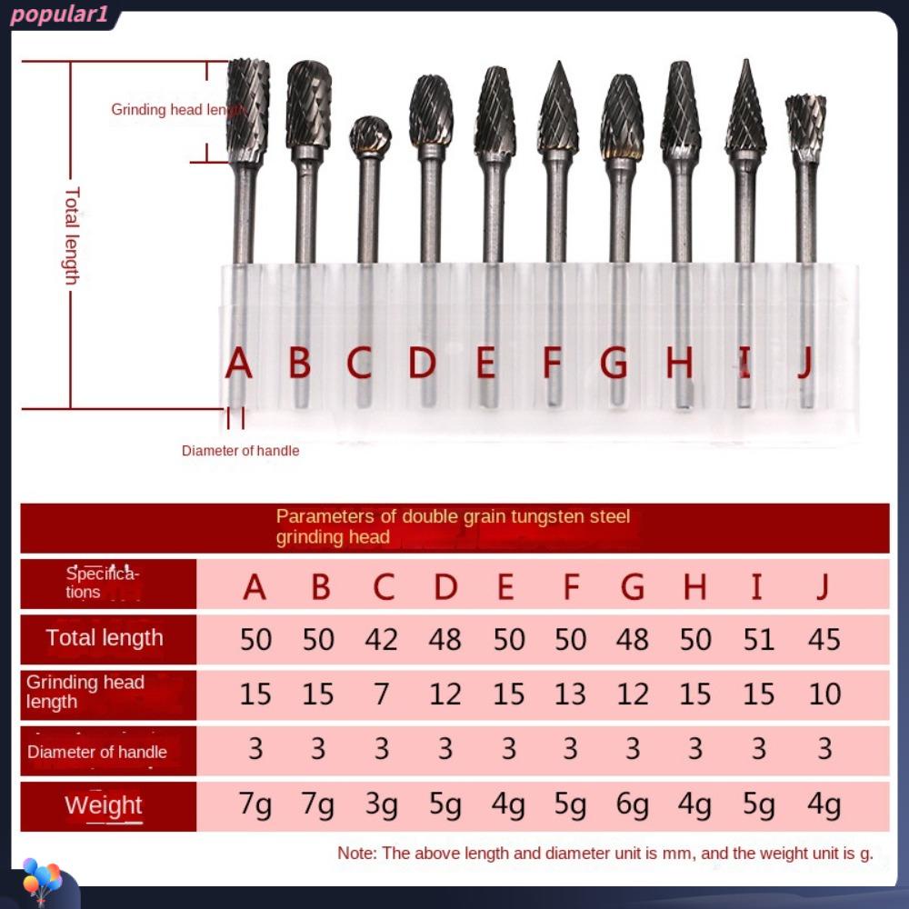 Populer Carbide Rotary File Milling Cutter Polishing Head Kepala Gerinda Tungsten Steel