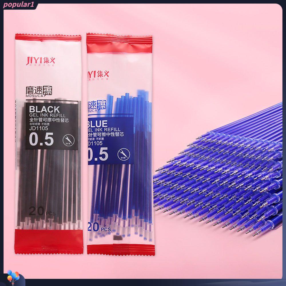 Populer 10 Pcs/20 Pcs Dihapus Pen Refill Baru Panas Kantor Sekolah Tanda Tangan Anak Tinta Netral