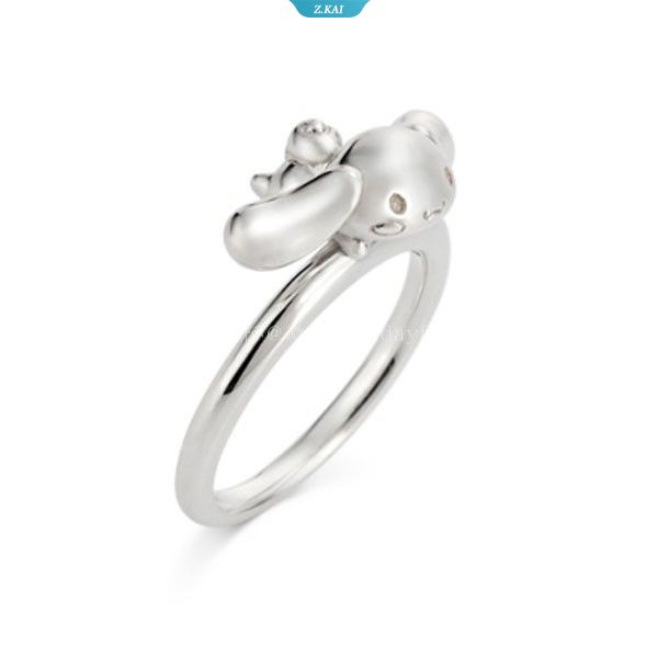 Sanrio Cinnamoroll X U-TREASURE Joint Big Ear Dog Sterling Silver Ring Kwaii Perhiasan Hadiah Ulang Tahun Cewek [ZK]