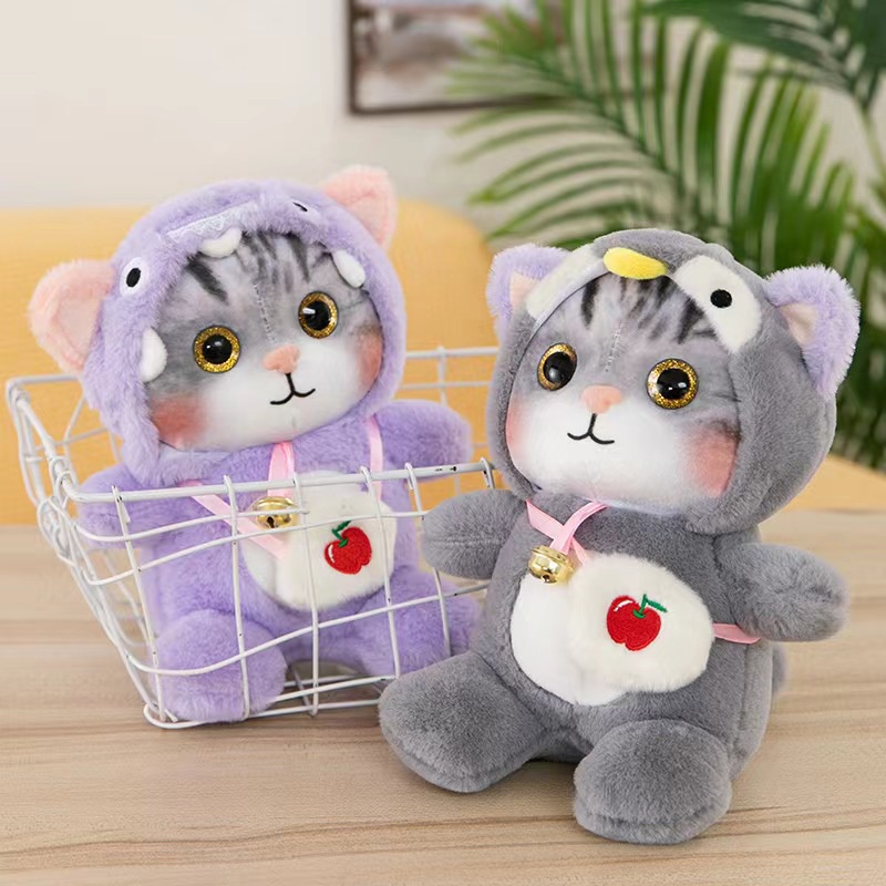 Boneka Kucing Lucu Berbulu Pendek Dan Mewah, Ideal Untuk Kenyamanan Dan Menyenangkan Anak-Anak