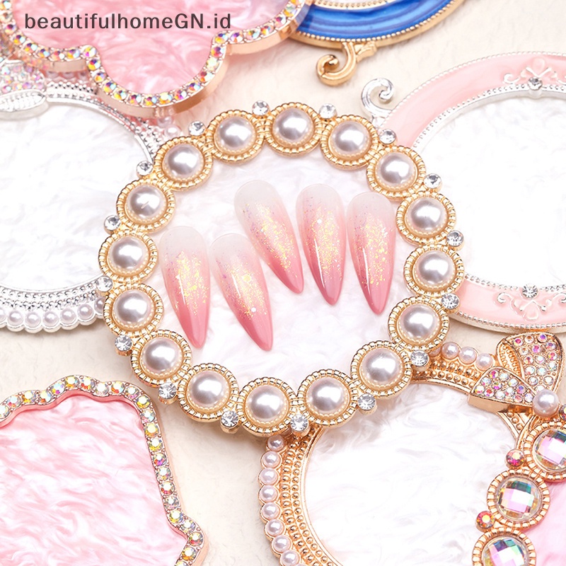 {Cantik} Resin Nail Art Paint Gel Polish Palette Display Holder Papan Piring Pigmen Warna~