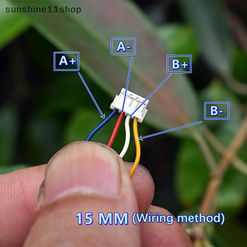 Sho Metal Gear Stepper Motor Diameter 15mm Presisi Tinggi Dua Fase Empat-Kawat Micro Motor Alat Presisi Motor DC N