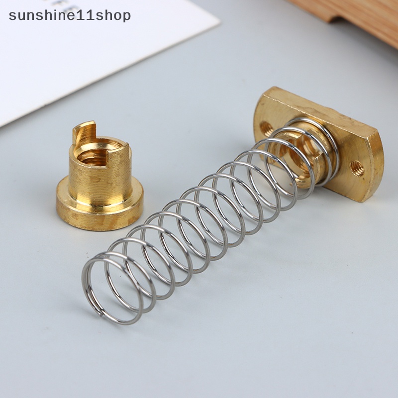 Sho 1Pc T8 Anti Backlash Spring Loaded Nut Mur Gap Eliminasi Kuningan Untuk Printer N