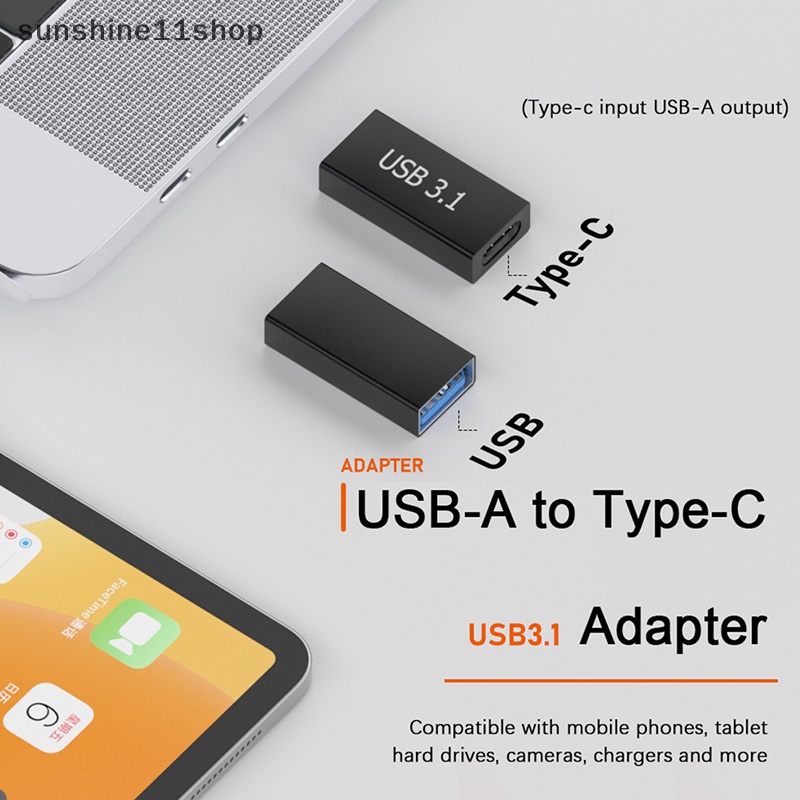 Sho USB 3.1 Coupler Female to USB Tipe C Female Adapter Konverter Sambungan Extender USB Kecepatan Super N