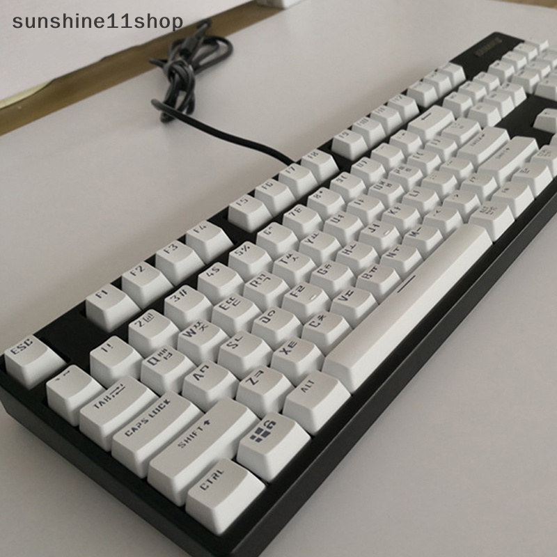 Sho 1Pc 104kunci Korea Transparan Backlit ABS Key Caps Untuk Gaming Mekanik N