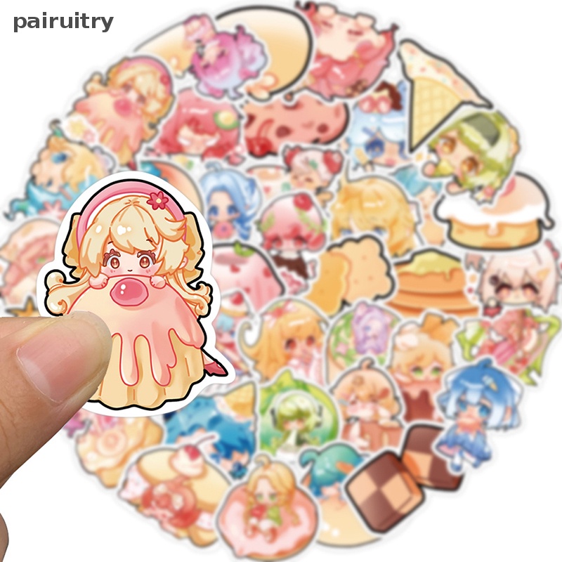Prt 40 Pcs Kartun Doodle Stiker Gitar Bagasi DIY Kreatif Tahan Air Dessert Gadis Stiker Notebook Stiker Dekorasi Aksesoris PRT