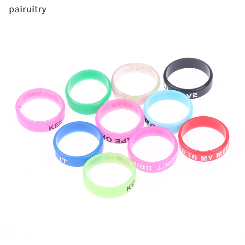 Prt 10Pcs Pancing Silikon Handle Band Anti Slip Berbentuk O Ring Grip Fix Ring PRT