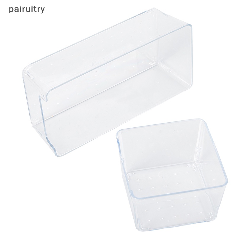 Prt Acrylic Storage Box Transparan Desktop Organizer Kapasitas Besar Stiker Box Subpaket Tempat Kotak Penyimpanan Alat Tulis Desktop PRT