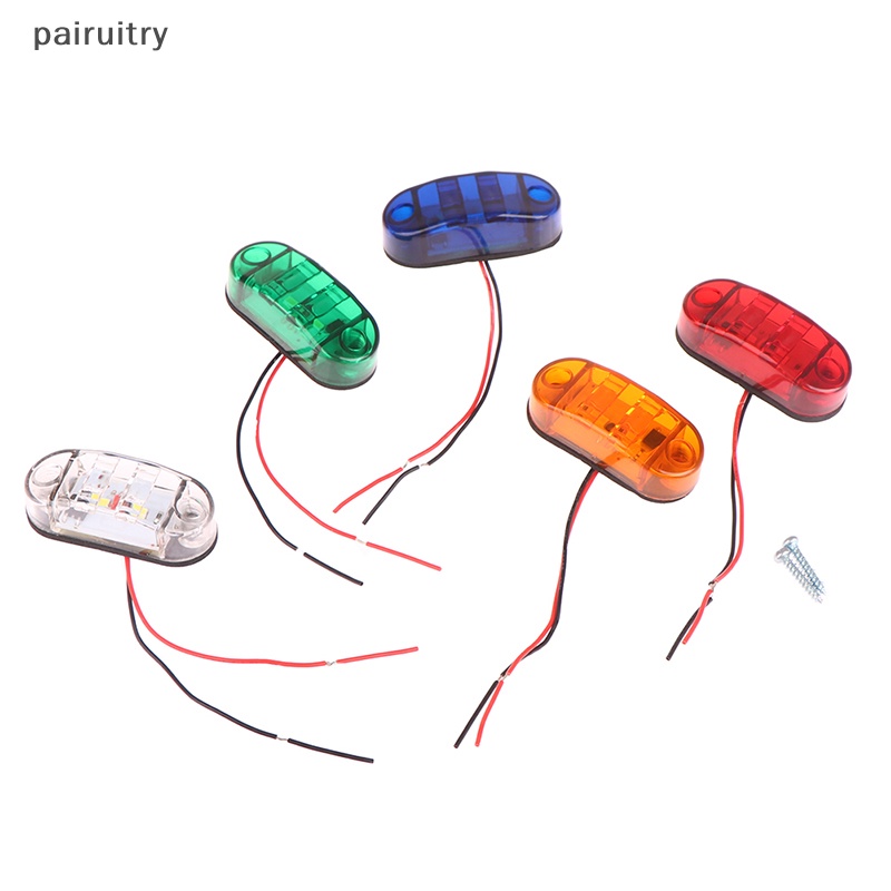 Prt 2Pcs 9-30V LED Side Marker Lampu Merah Kuning Biru Hijau Putih Mobil Peringatan Eksternal Tail Light Trailer Truk Lorry Lampu PRT