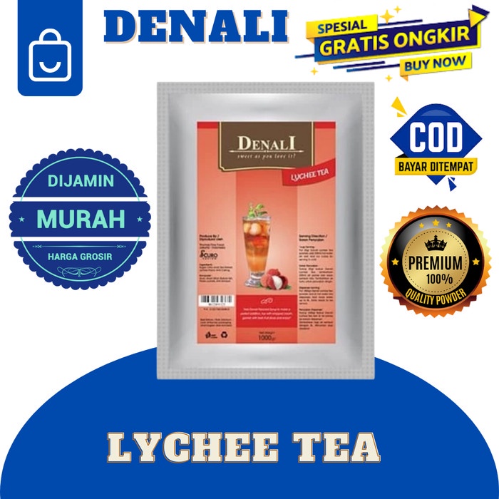 

Promo BUBUK MINUMAN LYCHEE TEA POWDER RASA LECI TEH FRAPPE LHECI DENALI