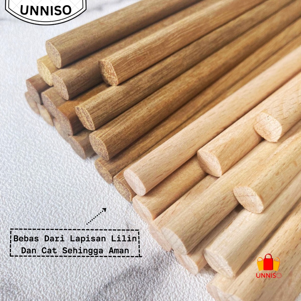 UNNISO - Sumpit Kayu Premium Iron Dan Beech Wooden